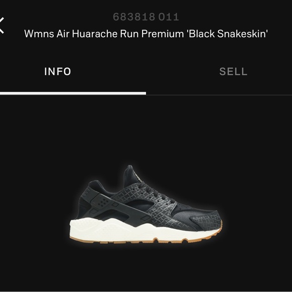 Wmns Air Huarache Run Premium 'Black Snakeskin' - Picture 1 of 4